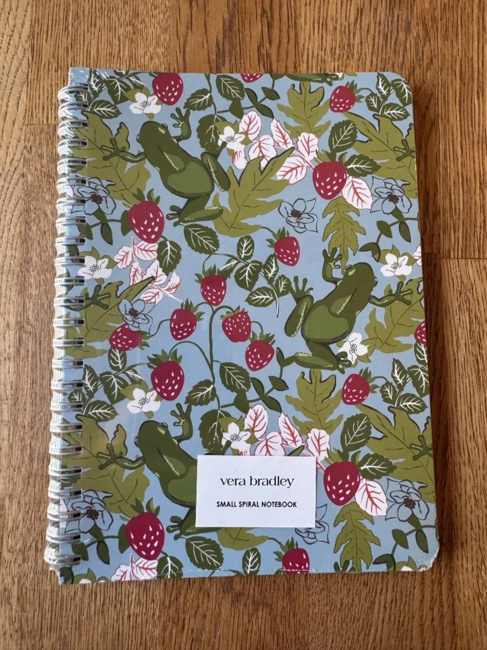 Vera Bradley Small Notebook Frogberry Garden Blue NWT
